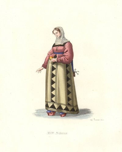 Kvinde fra Burgos, Spanien af Edmond Lechevallier Chevignard