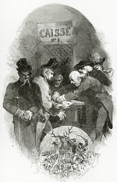 Emargement - illustration fra Napoléon le Petit, 1800-tallet (bw-gravering) af Edmond Morin