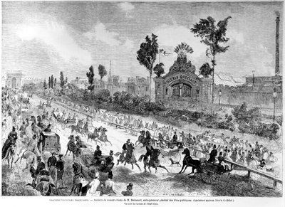 Workshops af Eugene Delessert, General Director of Public Celebrations, fra Le Monde Illustre, august 1861 af Edmond Morin