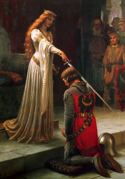 The Accolade, 1901. af Edmund Blair Leighton