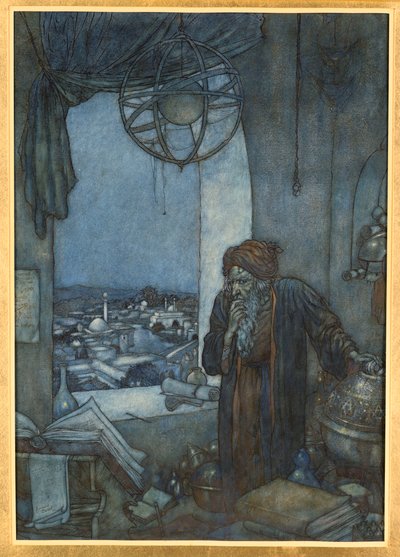 En muezzin fra mørkets tårn af Edmund Dulac