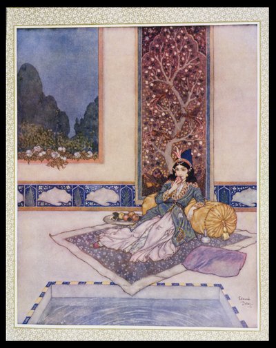 En prinsesse spiser frugt af Edmund Dulac