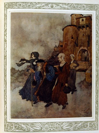 Fransk udgave af H.C. Andersens fortællinger (print) af Edmund Dulac