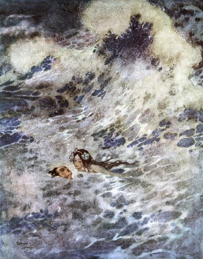 Den lille havfrue (litografi) af Edmund Dulac