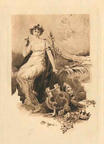 For Elizabethan Songs in Honour of Love and Beauty (litografi) af Edmund Henry Garrett