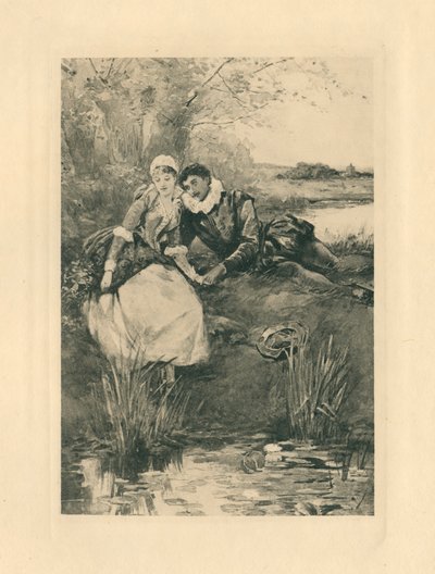 For Elizabethan Songs in Honour of Love and Beauty (litografi) af Edmund Henry Garrett