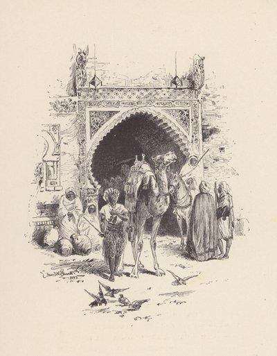 Illustration til The Eve of St Agnes af John Keats (litografi) af Edmund Henry Garrett