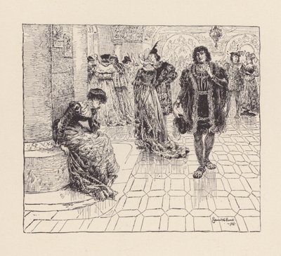 Illustration til The Eve of St Agnes af John Keats (litografi) af Edmund Henry Garrett
