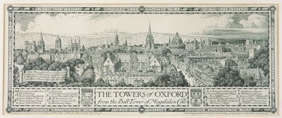 The Towers of Oxford fra Bell Tower of Magdalen, 1908 af Edmund Hort New