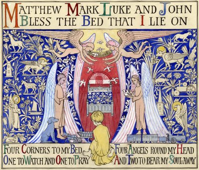 Matthew, Mark, Luke & John, ca. 1935 (gouache på papir) af Edmund Hunter
