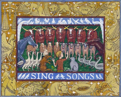 Sing Songs, ca. 1935 (gouache på papir) af Edmund Hunter