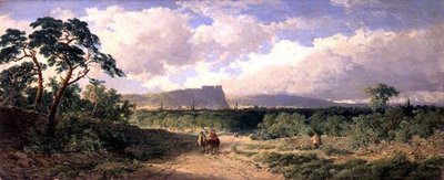 Udsigt over Nottingham (olie om bord) af Edmund John Niemann