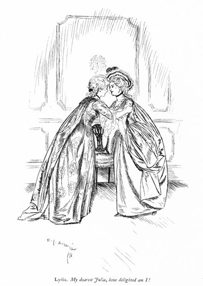Illustration til Sheridans The Rivals (gravering) af Edmund Joseph (after) Sullivan