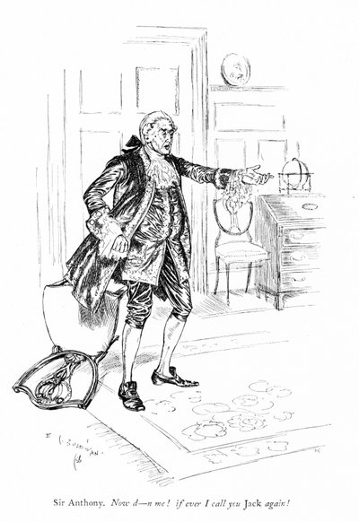 Illustration til Sheridans The Rivals (gravering) af Edmund Joseph (after) Sullivan