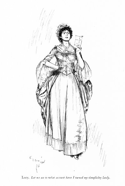 Illustration til Sheridans The Rivals (gravering) af Edmund Joseph (after) Sullivan