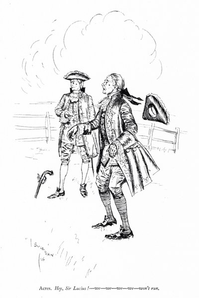 Illustration til Sheridans The Rivals (gravering) af Edmund Joseph (after) Sullivan