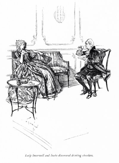 Illustration til Sheridans The School for Scandal (gravering) af Edmund Joseph (after) Sullivan