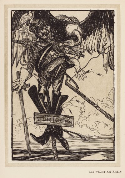 Kejserens krans: Die Wacht Am Rhein (litografi) af Edmund Joseph (after) Sullivan
