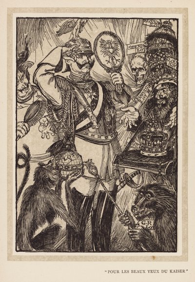 Kejserens krans: "Pour Les Beaux Yeux Du Kaiser" (litografi) af Edmund Joseph (after) Sullivan