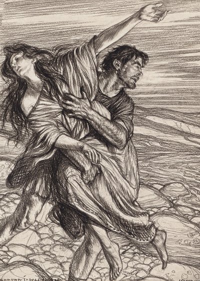 William Shakespeare: Perikles, prins af Tyrus, 4. akt, 1. scene (litografi) af Edmund Joseph (after) Sullivan