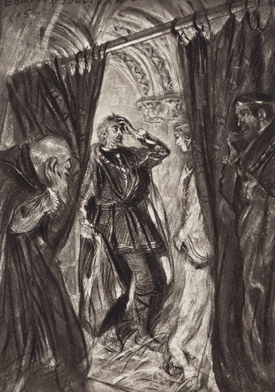 William Shakespeare: Tragedien om Hamlet, prins af Danmark, 3. akt, 1. scene (litografi) af Edmund Joseph (after) Sullivan