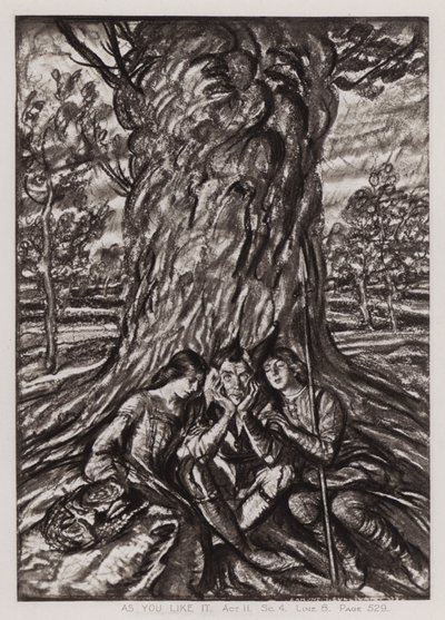 Som du kan lide det, akt II, Sc 4 (litho) af Edmund Joseph Sullivan