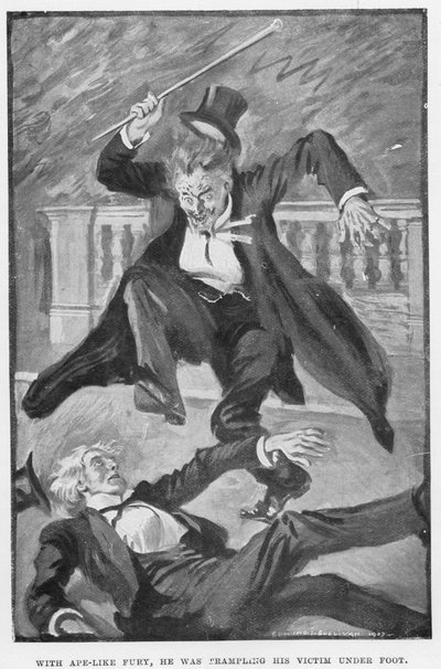 Illustration til Dr. Jekyll og Mr. Hyde af RL Stevenson af Edmund Joseph Sullivan