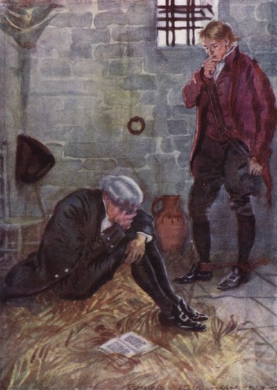 Illustration til The Vicar of Wakefield af Oliver Goldsmith (farve litho) af Edmund Joseph Sullivan