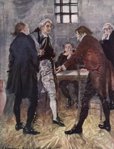 Illustration til The Vicar of Wakefield af Oliver Goldsmith (farve litho) af Edmund Joseph Sullivan
