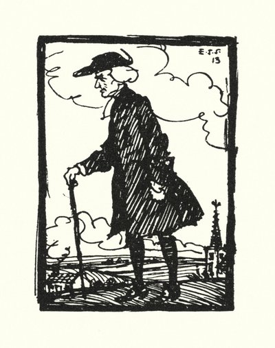 Illustration til The Vicar of Wakefield af Oliver Goldsmith (farve litho) af Edmund Joseph Sullivan