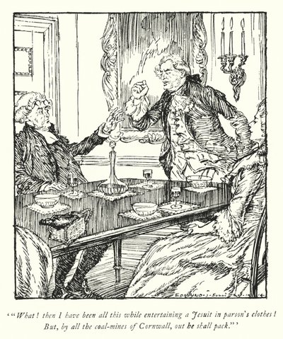 Illustration til The Vicar of Wakefield af Oliver Goldsmith (litho) af Edmund Joseph Sullivan