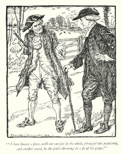 Illustration til The Vicar of Wakefield af Oliver Goldsmith (litho) af Edmund Joseph Sullivan