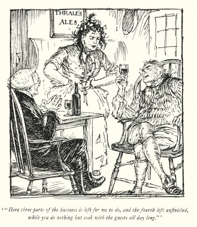 Illustration til The Vicar of Wakefield af Oliver Goldsmith (litho) af Edmund Joseph Sullivan