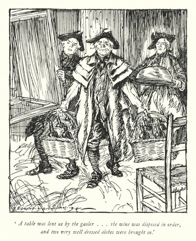 Illustration til The Vicar of Wakefield af Oliver Goldsmith (litho) af Edmund Joseph Sullivan