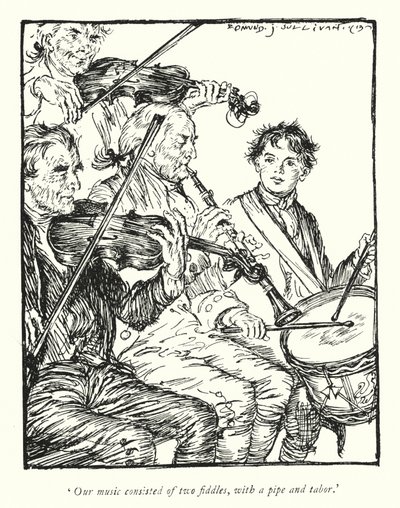 Illustration til The Vicar of Wakefield af Oliver Goldsmith (litho) af Edmund Joseph Sullivan