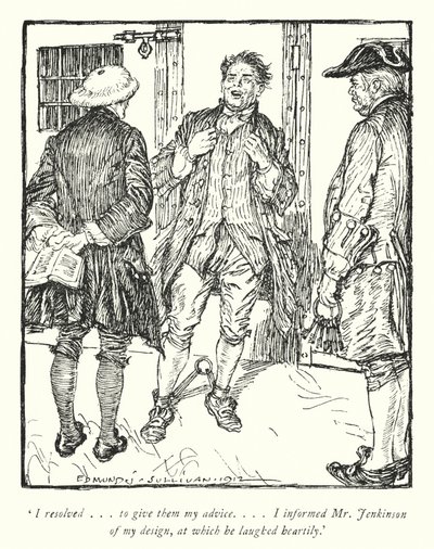Illustration til The Vicar of Wakefield af Oliver Goldsmith (litho) af Edmund Joseph Sullivan
