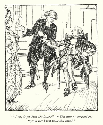 Illustration til The Vicar of Wakefield af Oliver Goldsmith (litho) af Edmund Joseph Sullivan