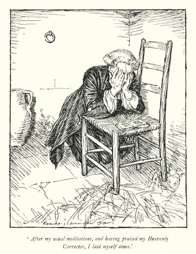 Illustration til The Vicar of Wakefield af Oliver Goldsmith (litho) af Edmund Joseph Sullivan