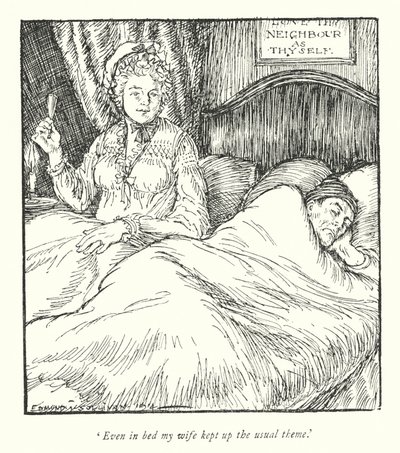 Illustration til The Vicar of Wakefield af Oliver Goldsmith (litho) af Edmund Joseph Sullivan