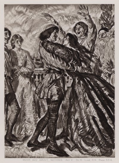 Much Ado About Nothing, Act V, Sc 4 (litho) af Edmund Joseph Sullivan