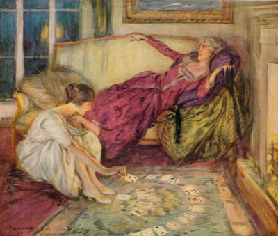 Kortets fald, c1889-1924, 1924 af Edmund Joseph Sullivan