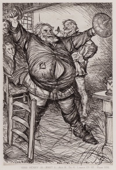 The First Part of King Henry IV, Act II, Sc 4dani af Edmund Joseph Sullivan