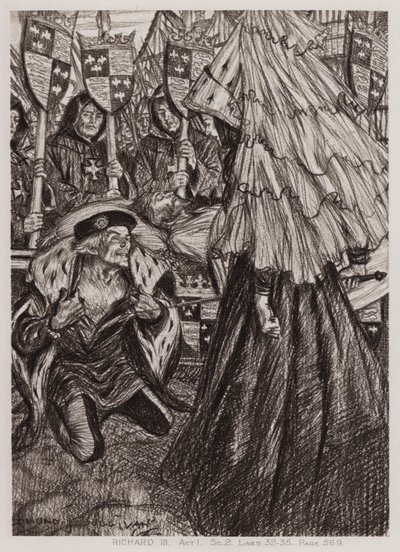 The Tragedy of King Richard III, Act I, Sc 2 (litho) af Edmund Joseph Sullivan