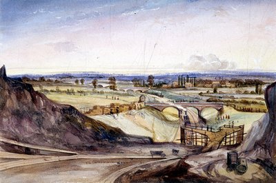 Generelt billede af Hampstead, London, 1837 af Edmund Marks