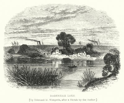 Dagenham Lake (gravering) af Edmund Morison (after) Wimperis