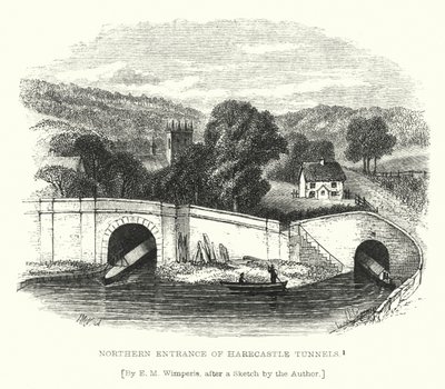 Nordlige indgang til Harecastle Tunnels (gravering) af Edmund Morison (after) Wimperis
