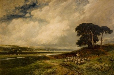 Landskab med får, 1899 af Edmund Morison Wimperis