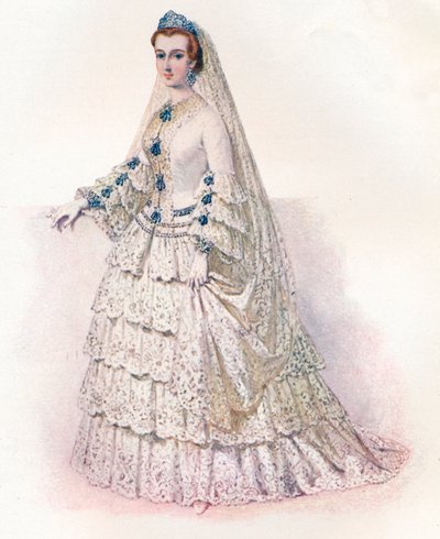 Kejserinde Eugenie i sin brudekjole, 1853, 1902 af Edmund Thomas Parris