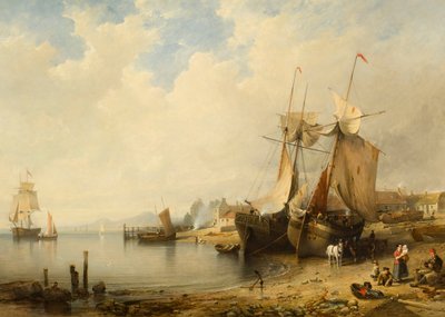 Ebbe Tide: Dundee fra Broughty Ferry af Edmund Thornton Crawford