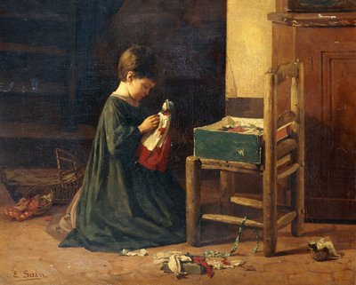 Udklædning af dukken, af Edouard Alexandre Sain